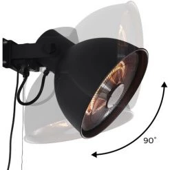 ALICE'S GARDEN Parasol Chauffant électrique 2000W Mural - Lapland - Chauffage D’extérieur Type Halogène. 3 Niveaux De Chauffe (800W / 1200W / 2000W). Kit De Fixation Inclus - Noir 9 ALICE'S GARDEN Parasol Chauffant électrique 2000W Mural - Lapland - Chauffage D’extérieur Type Halogène. 3 Niveaux De Chauffe (800W / 1200W / 2000W). Kit De Fixation Inclus - Noir -Chauffage d'extérieur Soldes 10659231 3