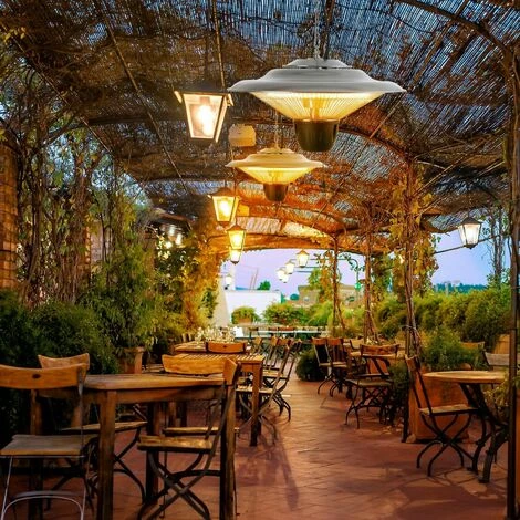 AREBOS Radiateur Plafond Électrique Chauffage Infrarouge | 1500 W | Chauffage Très Rapide | Aluminium - Argent 4 AREBOS Radiateur Plafond Électrique Chauffage Infrarouge | 1500 W | Chauffage Très Rapide | Aluminium - Argent – Image 2