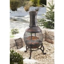 Poêle De Patio En Fonte Avec Porte Gril - Diamètre 50 Cm X Hauteur 90 Cm Fire Beam 9 Poêle De Patio En Fonte Avec Porte Gril - Diamètre 50 Cm X Hauteur 90 Cm Fire Beam -Chauffage d'extérieur Soldes 11296547 3