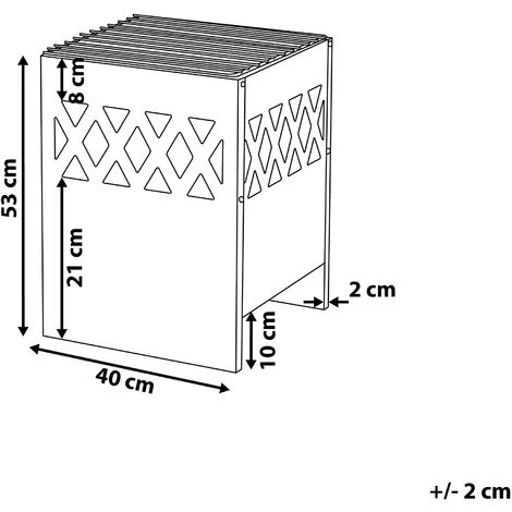 BELIANI Braséro En Acier Noir - Noir 5 BELIANI Braséro En Acier Noir - Noir – Image 3