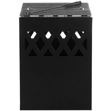 BELIANI Braséro En Acier Noir - Noir 6 BELIANI Braséro En Acier Noir - Noir – Image 4