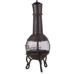 BELIANI Cheminée De Jardin En Acier - Laiton -Chauffage d'extérieur Soldes 11771738 4