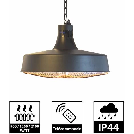 GREADEN - Parasol Chauffant Suspendu Infrarouge HAUMEA - Télécommande - Chauffage électrique De Terrasse à Halogène 2100W IP44 - Réglable, Radiateur De Style Nordique Jardin/Patio/Tente/Terrasse/Intérieur - GR2RT5 3 GREADEN - Parasol Chauffant Suspendu Infrarouge HAUMEA - Télécommande - Chauffage électrique De Terrasse à Halogène 2100W IP44 - Réglable, Radiateur De Style Nordique Jardin/Patio/Tente/Terrasse/Intérieur - GR2RT5