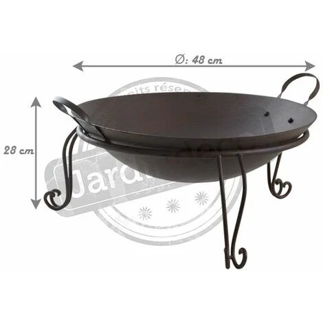 AUBRY GASPARD Brasero En Métal Rouillé Marron - Marron 6 AUBRY GASPARD Brasero En Métal Rouillé Marron - Marron – Image 4