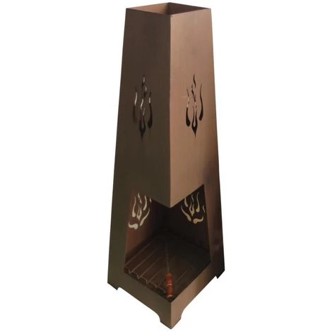 AUBRY GASPARD Poêle De Jardin En Métal Rouillé Brun - Rouille 3 AUBRY GASPARD Poêle De Jardin En Métal Rouillé Brun - Rouille