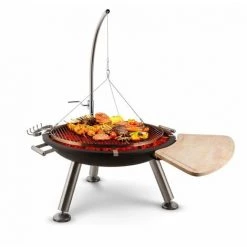 Blumfeldt Turion Grill Pivotant à Suspension Brasero Barbecue Charbon De Bois Ø 80 Cm