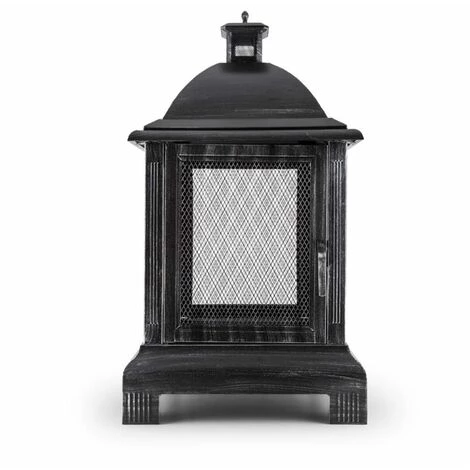 Blumfeldt Loreo Cheminée D'extérieur Lanterne Four De Jardin Métal Bruni 5 Blumfeldt Loreo Cheminée D'extérieur Lanterne Four De Jardin Métal Bruni – Image 3