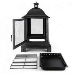 Blumfeldt Loreo Cheminée D'extérieur Lanterne Four De Jardin Métal Bruni 11 Blumfeldt Loreo Cheminée D'extérieur Lanterne Four De Jardin Métal Bruni -Chauffage d'extérieur Soldes 12990264 5