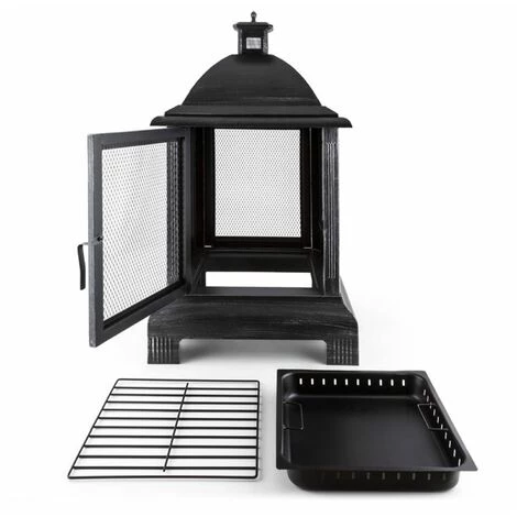 Blumfeldt Loreo Cheminée D'extérieur Lanterne Four De Jardin Métal Bruni 7 Blumfeldt Loreo Cheminée D'extérieur Lanterne Four De Jardin Métal Bruni – Image 5