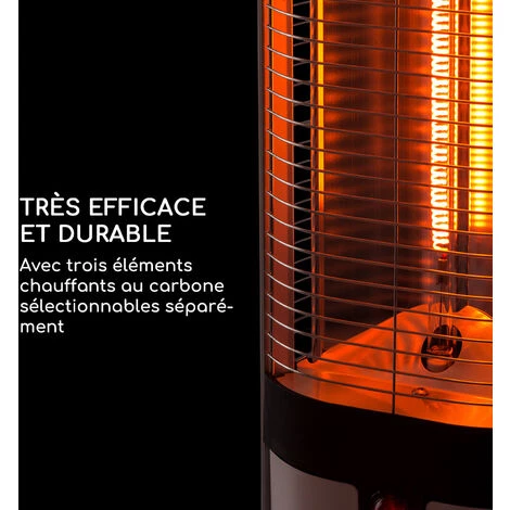 Blumfeldt Megalith Radiateur 2700 W élément Chauffant Au Carbone éclairage LED Blanc 5 Blumfeldt Megalith Radiateur 2700 W élément Chauffant Au Carbone éclairage LED Blanc – Image 3