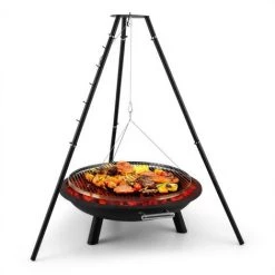 Blumfeldt Arco Trino Grill Pivotant Brasero BBQ Trépied Acier