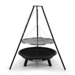 Blumfeldt Arco Trino Grill Pivotant Brasero BBQ Trépied Acier -Chauffage d'extérieur Soldes 12990561 5