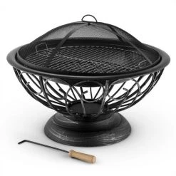 Blumfeldt Tulip Brasero Ø 75cm Grill Protection étincelles Métal Bruni 8 Blumfeldt Tulip Brasero Ø 75cm Grill Protection étincelles Métal Bruni -Chauffage d'extérieur Soldes 12990565 2