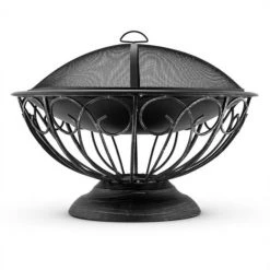 Blumfeldt Tulip Brasero Ø 75cm Grill Protection étincelles Métal Bruni 9 Blumfeldt Tulip Brasero Ø 75cm Grill Protection étincelles Métal Bruni -Chauffage d'extérieur Soldes 12990565 3