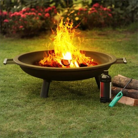 Blumfeldt Trino Brasero Grill De Terrasse ø 80 Cm Métal Noir 4 Blumfeldt Trino Brasero Grill De Terrasse ø 80 Cm Métal Noir – Image 2