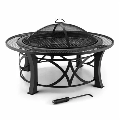 Blumfeldt Ronda Brasero Ø 95cm Grill Protection étincelles Métal Bruni 3 Blumfeldt Ronda Brasero Ø 95cm Grill Protection étincelles Métal Bruni
