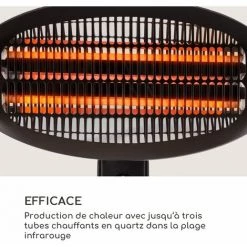 Blumfeldt Hot Roddy Radiateur Infrarouge De Terrasse IP34 650/1300/2000W Noir 11 Blumfeldt Hot Roddy Radiateur Infrarouge De Terrasse IP34 650/1300/2000W Noir -Chauffage d'extérieur Soldes 12990582 5