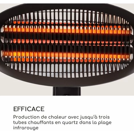 Blumfeldt Hot Roddy Radiateur Infrarouge De Terrasse IP34 650/1300/2000W Noir 7 Blumfeldt Hot Roddy Radiateur Infrarouge De Terrasse IP34 650/1300/2000W Noir – Image 5