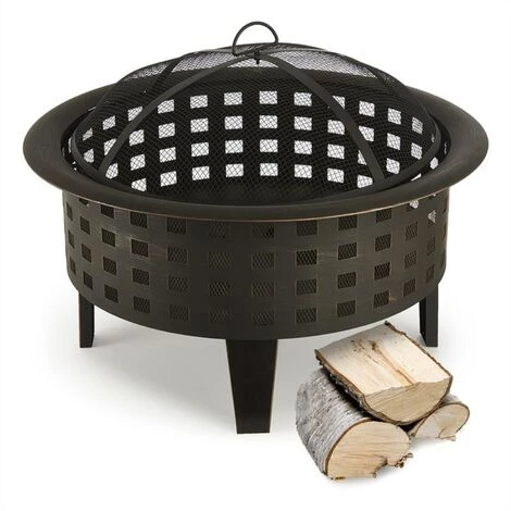 Blumfeldt Boston Braséro Jardin Chauffage Exterieur Barbecue Ø 70cm Acier Noir 3 Blumfeldt Boston Braséro Jardin Chauffage Exterieur Barbecue Ø 70cm Acier Noir