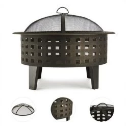 Blumfeldt Boston Braséro Jardin Chauffage Exterieur Barbecue Ø 70cm Acier Noir 9 Blumfeldt Boston Braséro Jardin Chauffage Exterieur Barbecue Ø 70cm Acier Noir -Chauffage d'extérieur Soldes 12990801 3