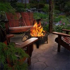 Blumfeldt Boston Braséro Jardin Chauffage Exterieur Barbecue Ø 70cm Acier Noir 10 Blumfeldt Boston Braséro Jardin Chauffage Exterieur Barbecue Ø 70cm Acier Noir -Chauffage d'extérieur Soldes 12990801 4