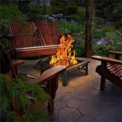 Blumfeldt Merano Braséro 75x75 Cm Design Carrelage Acier Noirci -Chauffage d'extérieur Soldes 12990803 4