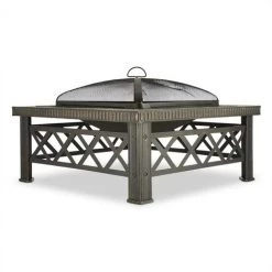 Blumfeldt Merano Braséro 75x75 Cm Design Carrelage Acier Noirci -Chauffage d'extérieur Soldes 12990803 5