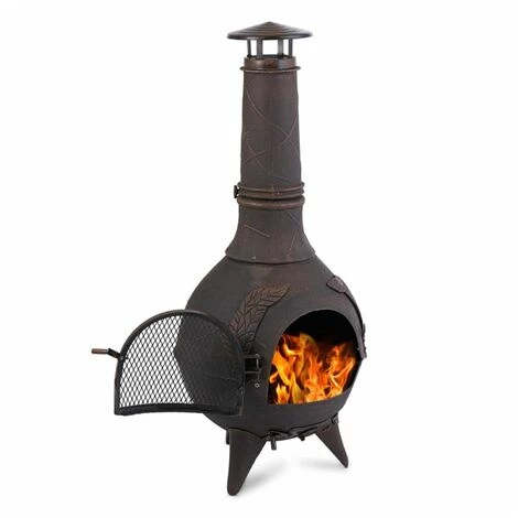 Blumfeldt Augustus Poêle En Fonte Pour Terrasse 120 Cm Style Antique Bronze 3 Blumfeldt Augustus Poêle En Fonte Pour Terrasse 120 Cm Style Antique Bronze