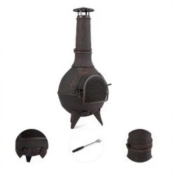 Blumfeldt Augustus Poêle En Fonte Pour Terrasse 120 Cm Style Antique Bronze 8 Blumfeldt Augustus Poêle En Fonte Pour Terrasse 120 Cm Style Antique Bronze -Chauffage d'extérieur Soldes 12990900 3