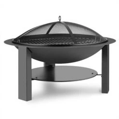 Blumfeldt Mithras Braséro Ø 75cm Foyer Pare-étincelles Grille Barbecue Ø 60cm