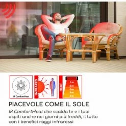 Blumfeldt Heat Guard Focus Radiateur De Terrasse IR ComfortHeat 1000/2000W Gris -Chauffage d'extérieur Soldes 12991392 5