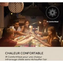 Blumfeldt Chauffage Heat Square Infrarouge 1000/2000 W LED Carbon IP24