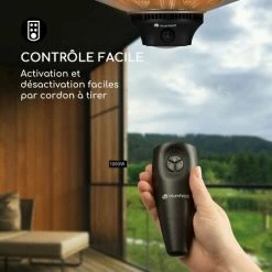 Blumfeldt Chauffage Heat Square Infrarouge 1000/2000 W LED Carbon IP24 -Chauffage d'extérieur Soldes 12991432 3