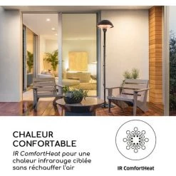 Blumfeldt Heat Guard Blackline Radiateur Infrarouge 7500/1500 W Carbone IP34