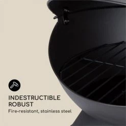 Blumfeldt Knight On Fire Poêle à Bois De Jardin Design Cheminée - Inox Noir -Chauffage d'extérieur Soldes 12991511 3