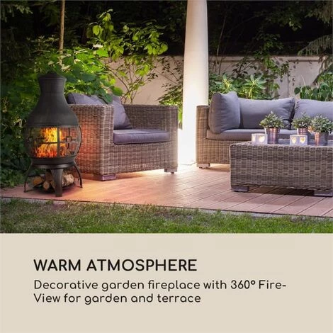 Blumfeldt Titus Poêle De Jardin Style Cheminée 360° FireView Fonte Inoxydable - 4 Blumfeldt Titus Poêle De Jardin Style Cheminée 360° FireView Fonte Inoxydable - – Image 2