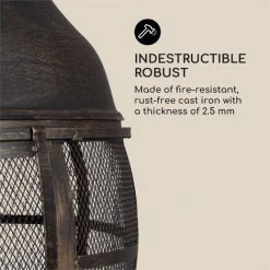 Blumfeldt Titus Poêle De Jardin Style Cheminée 360° FireView Fonte Inoxydable - 9 Blumfeldt Titus Poêle De Jardin Style Cheminée 360° FireView Fonte Inoxydable - -Chauffage d'extérieur Soldes 12991531 3