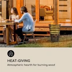 Blumfeldt Verus Braséro De Jardin Support Stable En Acier - Noir -Chauffage d'extérieur Soldes 12991535 2