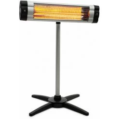 Blumfeldt Rising Sun Mono Radiateur 2500 W IP34 Réglable En Hauteur Argent