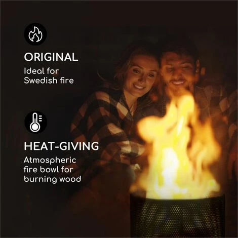 Blumfeldt Ithaka Braséro De Jardin Panier à Feu Acier Support + Tisonnier - Noir 4 Blumfeldt Ithaka Braséro De Jardin Panier à Feu Acier Support + Tisonnier - Noir – Image 2