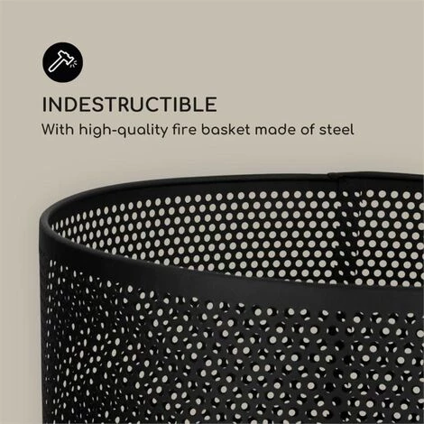 Blumfeldt Ithaka Braséro De Jardin Panier à Feu Acier Support + Tisonnier - Noir 5 Blumfeldt Ithaka Braséro De Jardin Panier à Feu Acier Support + Tisonnier - Noir – Image 3
