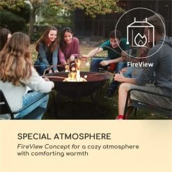 Blumfeldt Pentos Braséro De Jardin Ø73 Cm Pare étincelles Ø 60cm Grille Fonte - 9 Blumfeldt Pentos Braséro De Jardin Ø73 Cm Pare étincelles Ø 60cm Grille Fonte - -Chauffage d'extérieur Soldes 12991703 3