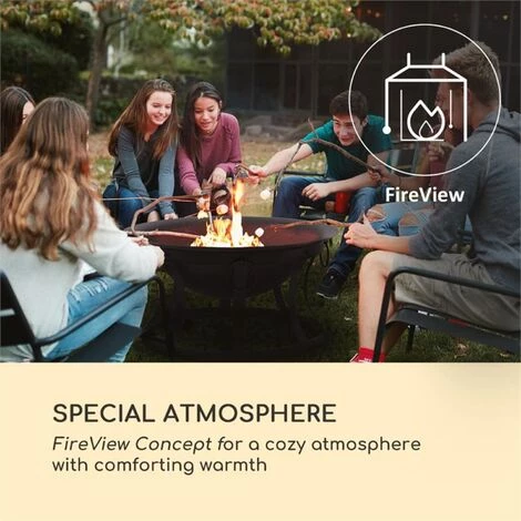 Blumfeldt Pentos Braséro De Jardin Ø73 Cm Pare étincelles Ø 60cm Grille Fonte - 5 Blumfeldt Pentos Braséro De Jardin Ø73 Cm Pare étincelles Ø 60cm Grille Fonte - – Image 3