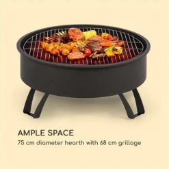 Blumfeldt Oreos Braséro De Jardin Ø75 Cm Pare étincelles Ø 68cm Grille Acier 10 Blumfeldt Oreos Braséro De Jardin Ø75 Cm Pare étincelles Ø 68cm Grille Acier -Chauffage d'extérieur Soldes 12991706 4
