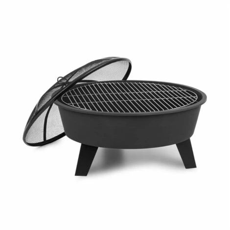 Blumfeldt Nolana Braséro De Jardin Ø73 Cm Pare-étincelles Grille Acier Ø64 Cm 3 Blumfeldt Nolana Braséro De Jardin Ø73 Cm Pare-étincelles Grille Acier Ø64 Cm
