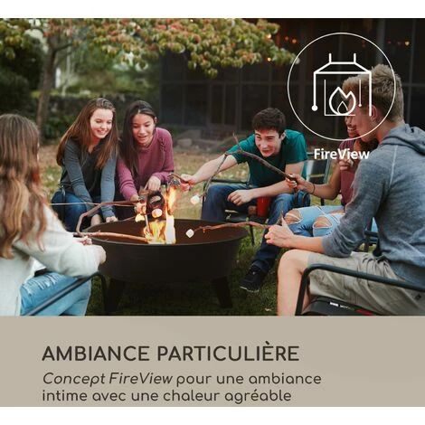 Blumfeldt Nolana Braséro De Jardin Ø73 Cm Pare-étincelles Grille Acier Ø64 Cm 5 Blumfeldt Nolana Braséro De Jardin Ø73 Cm Pare-étincelles Grille Acier Ø64 Cm – Image 3