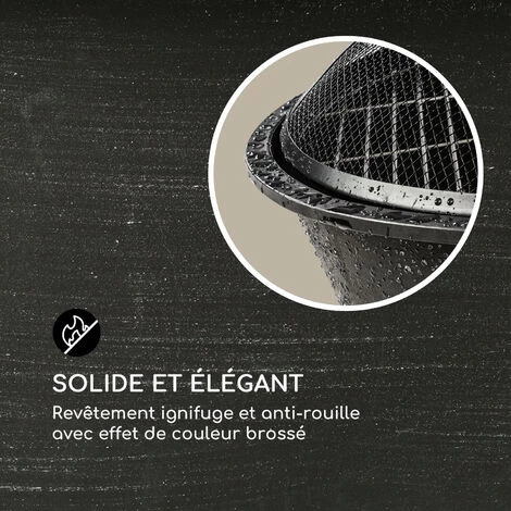 Blumfeldt Nolana Braséro De Jardin Ø73 Cm Pare-étincelles Grille Acier Ø64 Cm 7 Blumfeldt Nolana Braséro De Jardin Ø73 Cm Pare-étincelles Grille Acier Ø64 Cm – Image 5