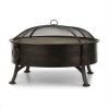 Blumfeldt Catania Brasero 2-en-1 Ø 80cm Pare-étincelles Barbecue Ø 70cm Acier -Chauffage d'extérieur Soldes 12992474 1