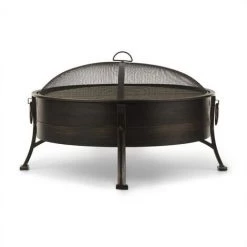 Blumfeldt Catania Brasero 2-en-1 Ø 80cm Pare-étincelles Barbecue Ø 70cm Acier -Chauffage d'extérieur Soldes 12992474 3