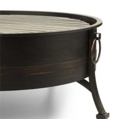 Blumfeldt Catania Brasero 2-en-1 Ø 80cm Pare-étincelles Barbecue Ø 70cm Acier -Chauffage d'extérieur Soldes 12992474 5